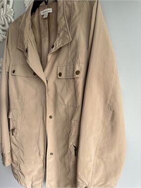 Coldwater Creek Beige Utility Trench Jacket.  Sz 14. Like New.